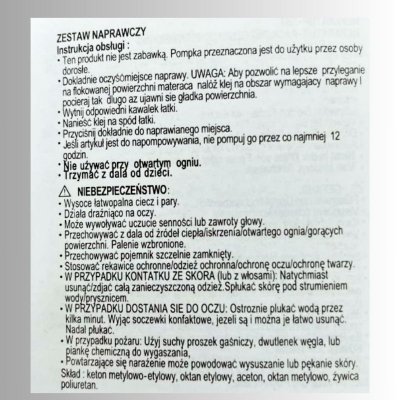 Zestaw naprawczy do materacy basenów dmuchanych zabawek klej + łatka