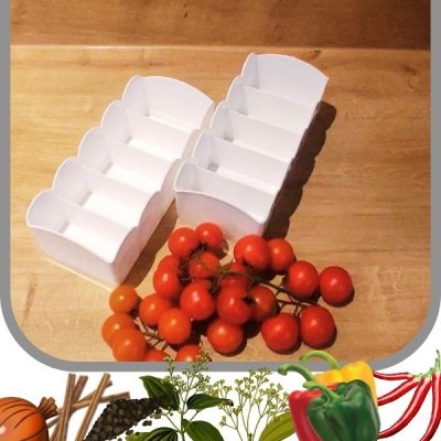 Pojemnik wielofunkcyjny dzielony na przyprawy kosmetyki 2 sztuki