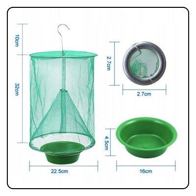 Pułapka na muchy i owady worek XXL zielona ekologiczna