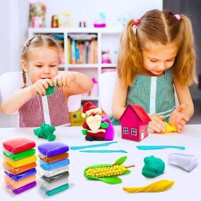 plastelina piankowa 24 sztuki kolorowa