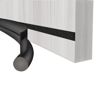 Uszczelka pod drzwi na rzep antyprzeciąg czarna 96 cm