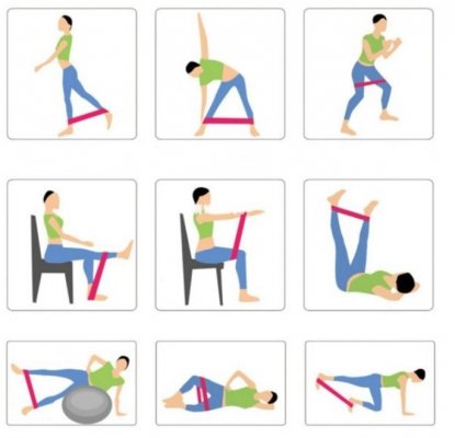 Opaski fitness gumy oporowe 5 sztuk