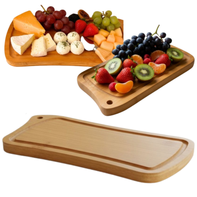 Deska do krojenia i serwowania bambusowa 25 cm x 12 cm naturalna