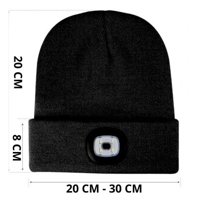 uniwersalna czapka unisex z latarką led