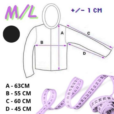 Klasyczna damska kurtka przejściowa czarna pikowana z kapturem M/L