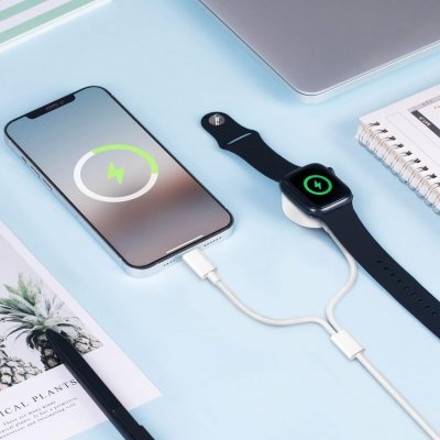 Ładowarka indukcyjna do iphone apple watch kabel 2w1