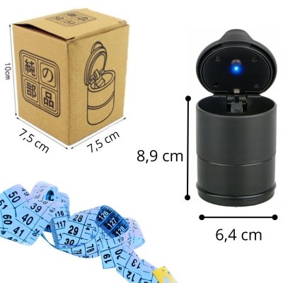 Popielniczka samochodowa LED mini kosz