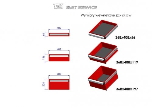 Wózek warsztatowy MEGA z 12 szufladami PM-213-22