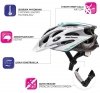 Kask Rowerowy Meteor MV29 Drizzle  L 58-61 cm Biało-Różowy