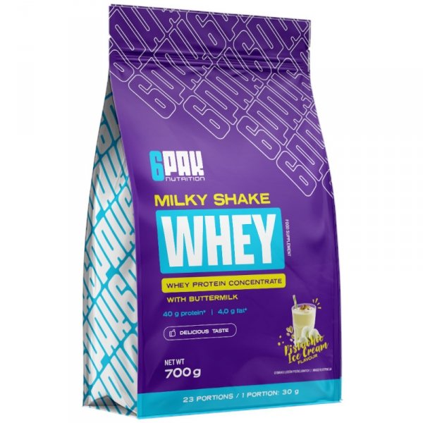 6PAK Milky Shake Whey 700g Lody Pistacjowe