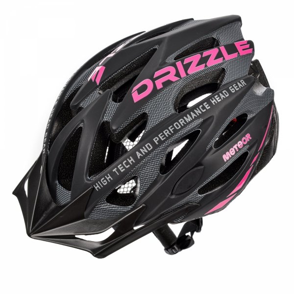 Kask Rowerowy Meteor MV29 Drizzle L 58-61 cm Czarno-Różowy