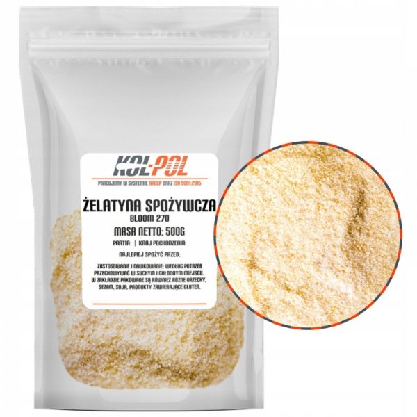 Żelatyna Spożywcza 270 Bloom 500G Na Stawy Kol-Pol 