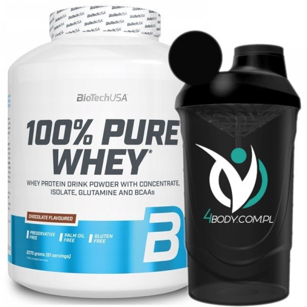 BioTechUSA 100% Pure Whey 2270g Czekolada +Shaker /Białko WPC Izolat