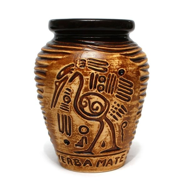  Matero Ceramiczne   Aztek Miodowe 300 ml do Yerba Mate