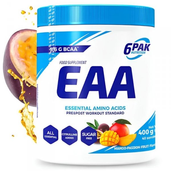 Aminokwasy EAA 6PAK 400g Mango-Marakuja