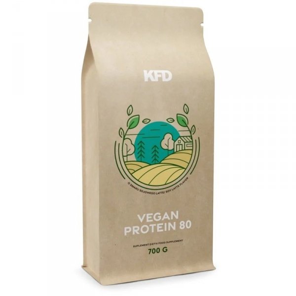 Białko Roślinne KFD Vegan Protein 80 700g Sojowe Latte