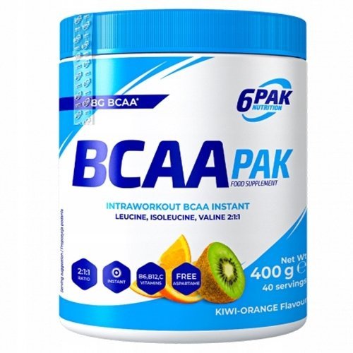  6PAK BCAA 400g Pomarańcza-Kiwi