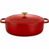 Garnek żeliwny Owalny 5.5l Czerwony Bellamonte Ballarini