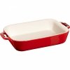 Zestaw 3 Półmisków Prostokątnych, Czerwony Cooking Staub