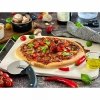 DARIOSO - zestaw: nóż do pizzy + kamień ze stojakiem prostokątnym