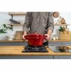 Zestaw 2 Naczyń + Pokrywka 24 Cm Czerwony Staub