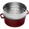 Garnek żeliwny Okrągły Z Wkładem 5.2l Grenadynowy La Cocotte Staub