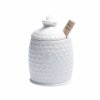 Pojemnik Na Miód Z łyżeczką 8 Cm Aperegina La Porcellana Bianca 500 ml