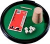 Kości pokerowe z tacką, kubkiem i bloczkiem do zapisu