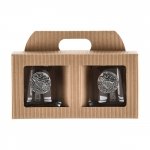 Szklanki do whisky Golden Fox Diamond Deer Gold zdobione odlewanym elementem 2 szt.