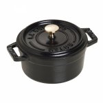 Mini Garnek żeliwny Okrągły 250 Ml, Czarny Mini Cocotte Staub