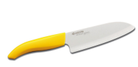 Kuchenny nóż ceramiczny Santoku 14cm żółta rączka Kyocera