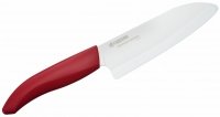 Kuchenny nóż ceramiczny Santoku 14cm czerwona rączka Kyocera