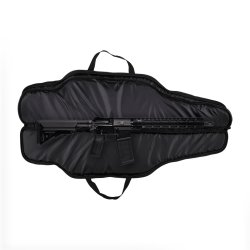 Pokrowiec Forsport na dwie jednostki broni 132 cm - czarny, haft biała tarcza