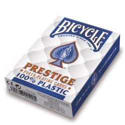 Karty Bicycle - Prestige 100% plastik Niebieskie