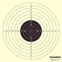 Tarcza strzelecka pistolet pneumatyczny 10 m - pakiet 50 szt.