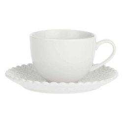 LA PORCELLANA BIANCA MOMENTI Zestaw 6 filiżanek do herbaty ze spodkiem 200 ml
