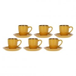 ROSE&amp;TULIPANI CONCERTO OCRA Zestaw 6 filiżanek do espresso 90 ml