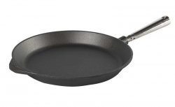 Patelnia do smażenia okrągła 28 cm, stalowa rączka