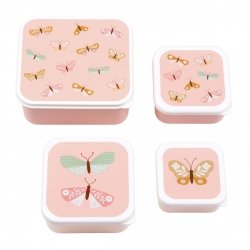 Lunchbox dla dzieci BUTTERFLIES - zestaw 4 szt / A Little Lovely Company
