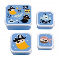 Lunchbox dla dzieci PIRATES - zestaw 4 szt / A Little Lovely Company