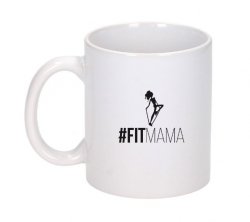 Kubek biały &quot;#Fitmama&quot;