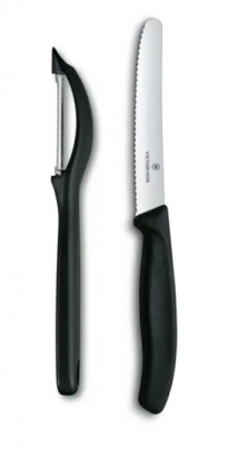 Victorinox zestaw pikutek + obieraczka kolor czarny 