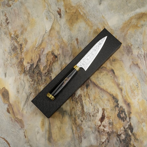 Takeshi Saji Art Tori Fuji on Lake R-2 Nóż uniwersalny 13 cm + Saya