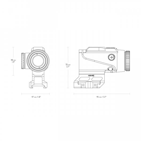 Celownik pryzmatyczny Hawke Prism Sight 4x24 5,56 BDC Dot