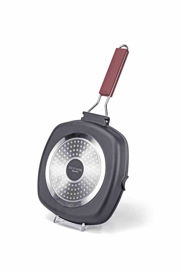 MO - Patelnia grillowa ze składaną rączką 24cm ind