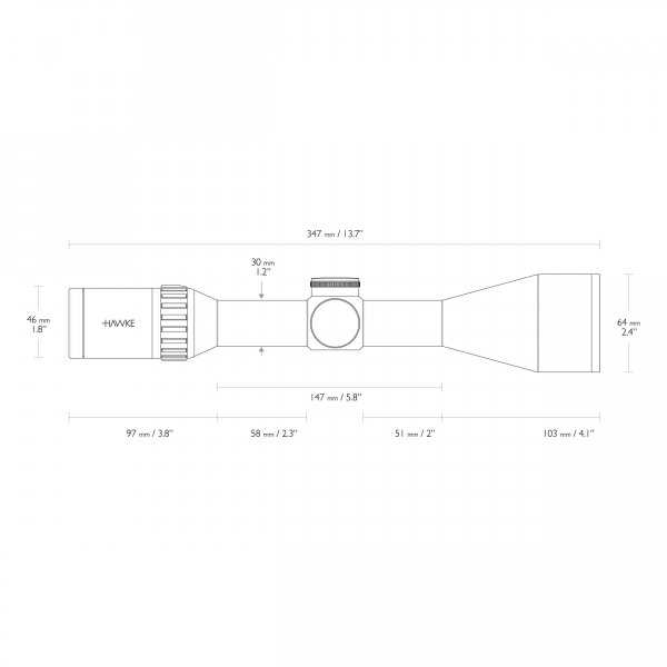 Luneta celownicza Hawke Endurance 30 WA 3-12x56 LR Dot 8x