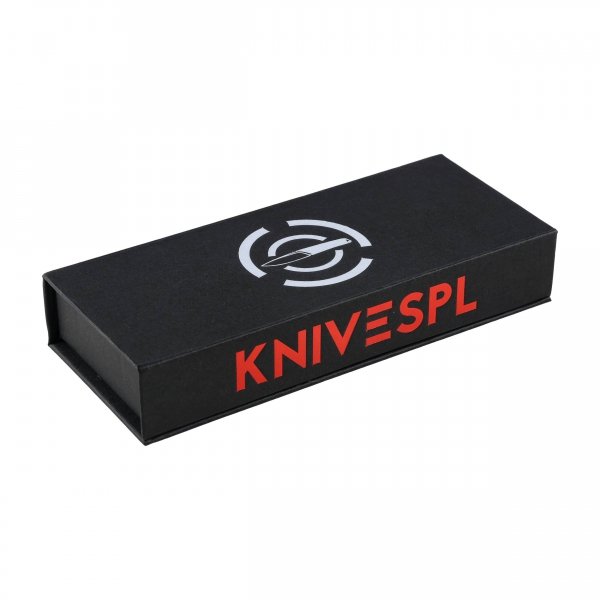 Nóż składany KNIVESPL The First Sandvik 14C28N, czerwone G10, czarna powłoka PVD