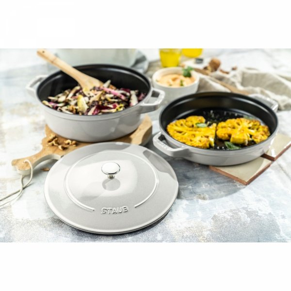 Zestaw 3 Naczyń + Pokrywka 24 Cm Truflowy Staub