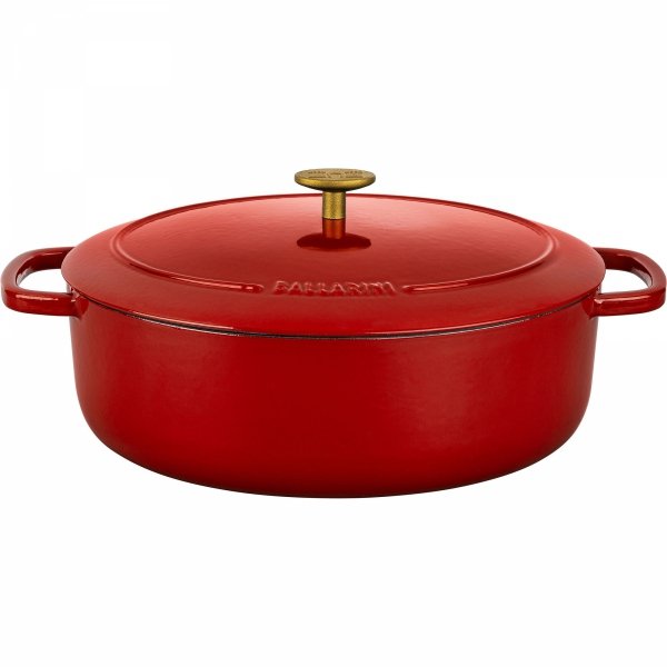 Garnek żeliwny Owalny 5.5l Czerwony Bellamonte Ballarini