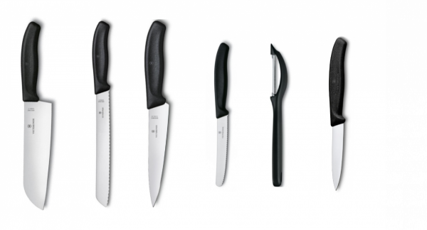 Zestaw 5 noży + obieraczka Victorinox